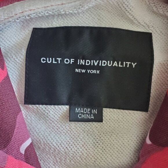Cult of Individuality Pink Camo Zip-Up Hooded Sweater Size M - Picture 6 of 11